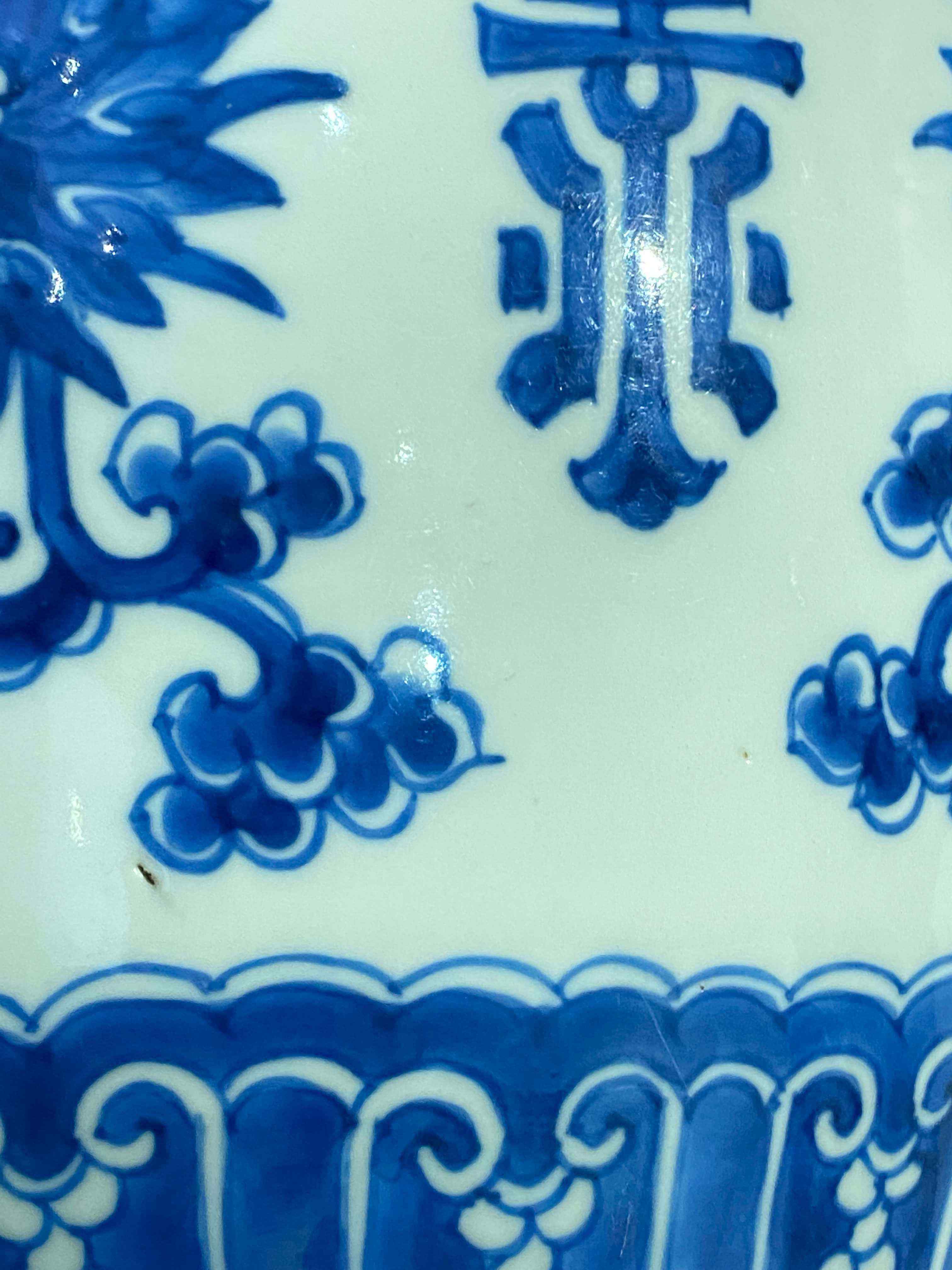 A Chinese blue and white ginger jar, Qing Dynasty, 19th century