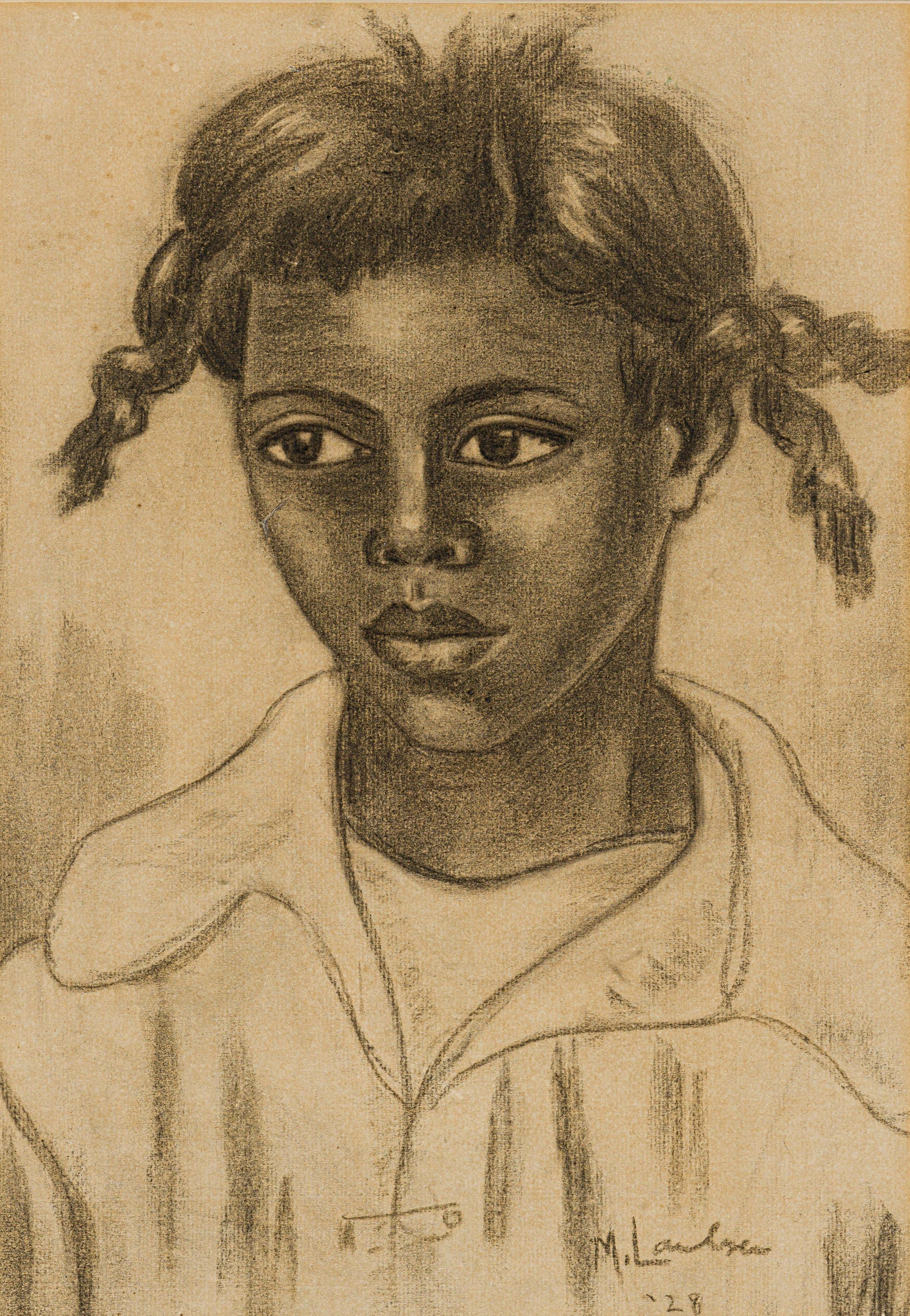 Portrait of a Girl with Pigtails by Maggie Laubser | Strauss & Co