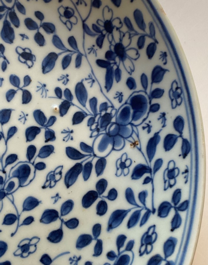 A Chinese blue and white dish, Qing Dynasty 18th century