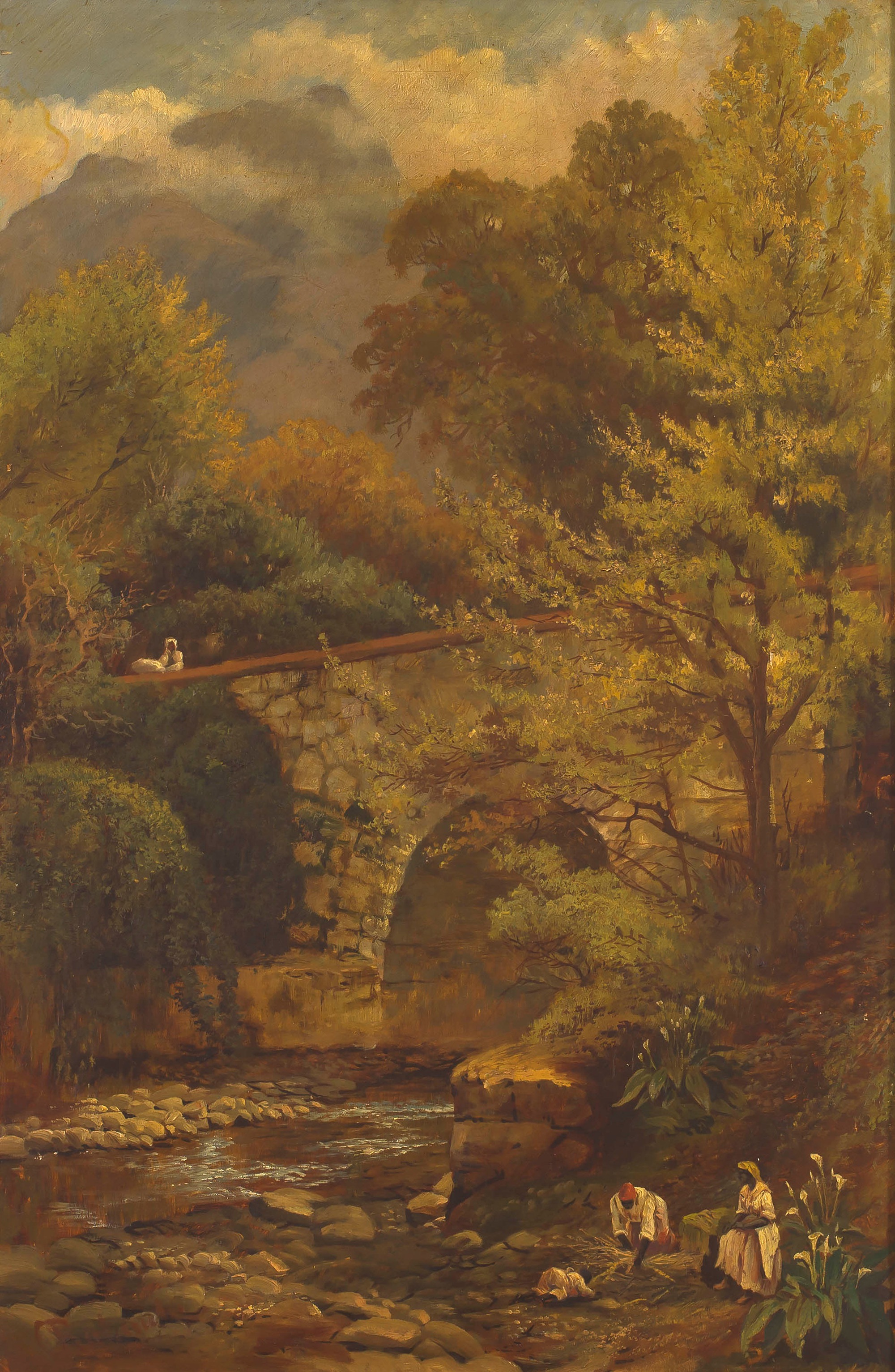 Charles Rolando; Malay Washerwomen on the Liesbeek River, two