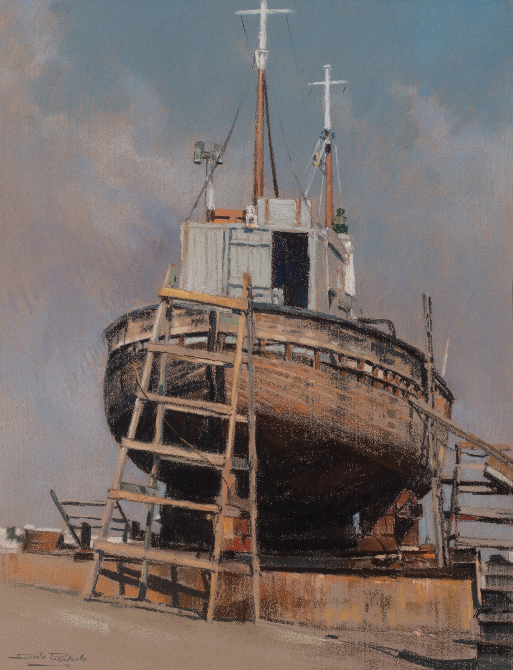 Dino Paravano; Boat in Dry Dock