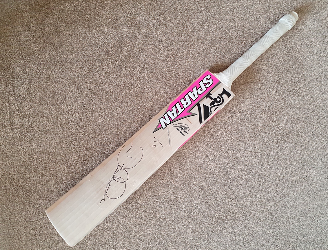 Cricket - David Warner Signed Cricket Bat