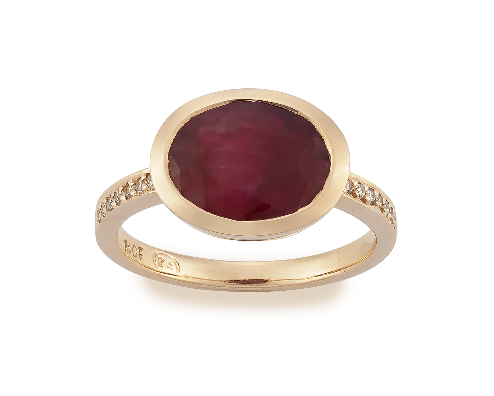 Ruby and diamond ring, designed by Taz Watson