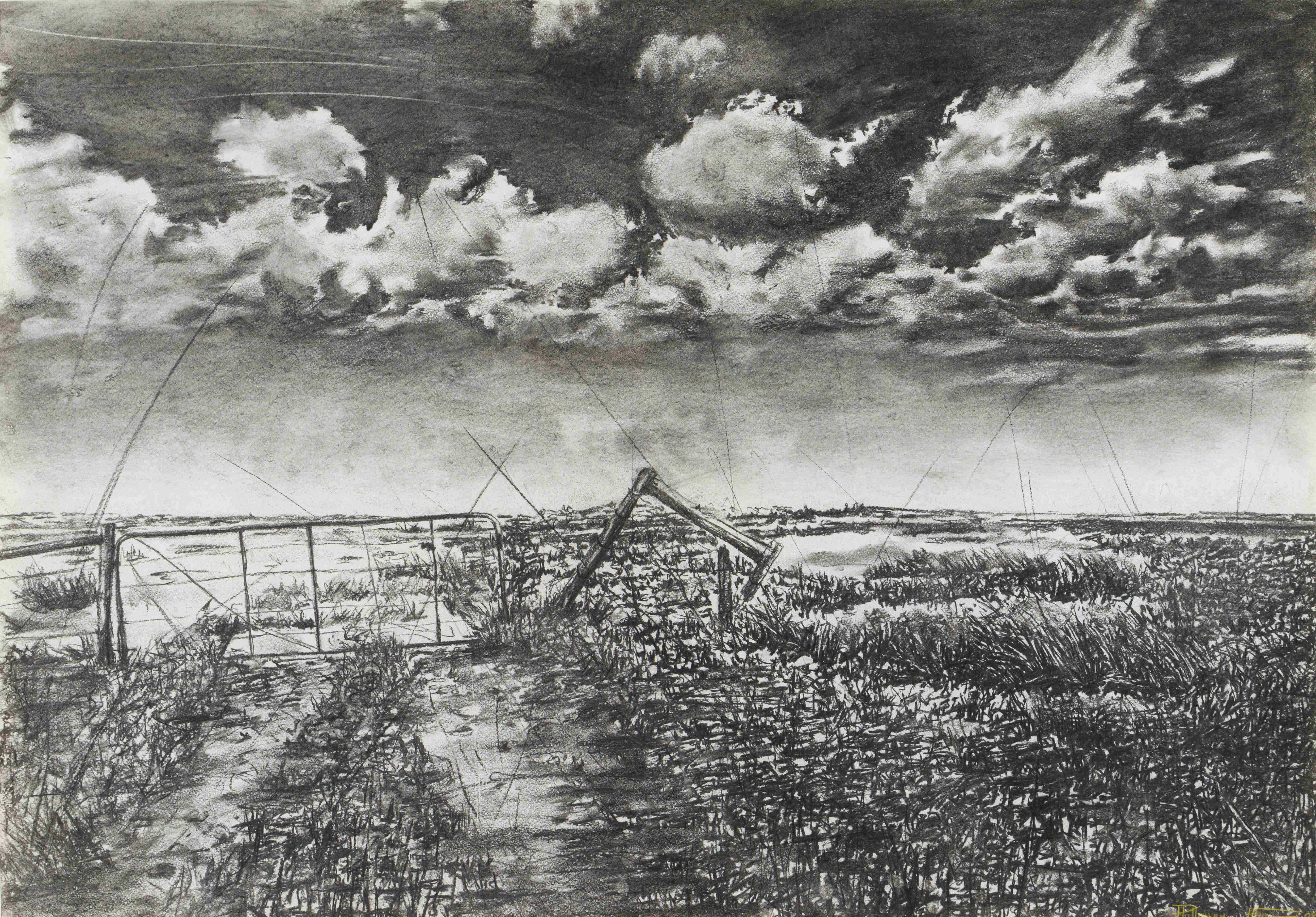 Phillemon Hlungwani; Landscape with Farm Gate