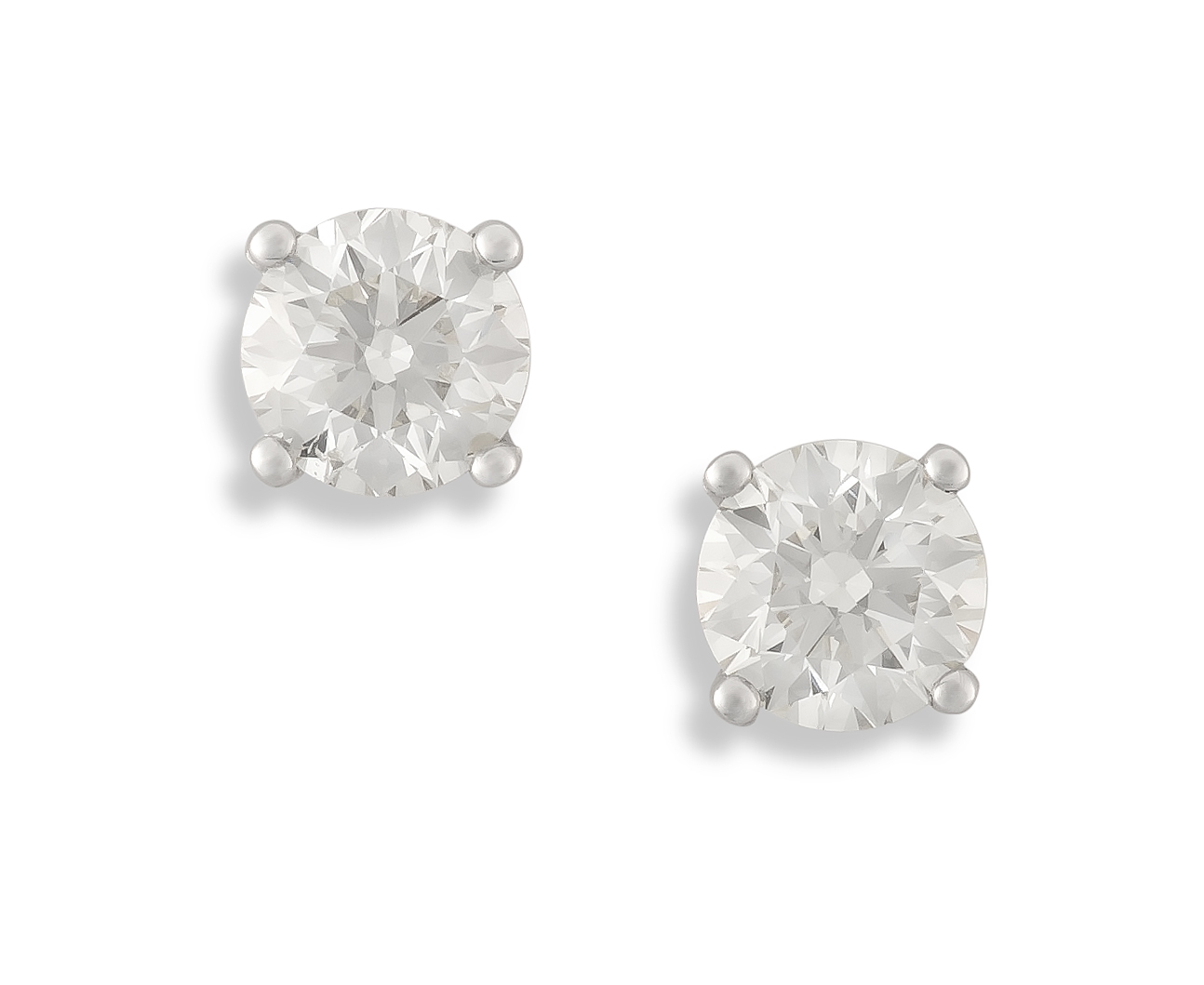 Diamond and 18ct white gold earrings