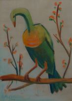 Maggie Laubser; A Bird on a Branch
