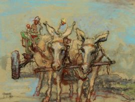 Gregoire Boonzaier; Two Donkeys and a Cart