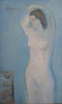 Carl Büchner; A Standing Nude