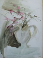Aileen Lipkin; A Still Life of Flowers in a Jug