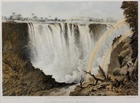 Thomas Baines; The Victoria Falls, Zambezi River, sketched on the spot