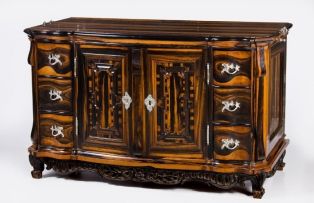 A highly important Cape coromandel and silver-mounted buffet, 18th century