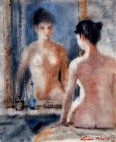 Terence McCaw; A Nude in front of a Mirror