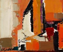 Sidney Goldblatt; Abstract in Orange