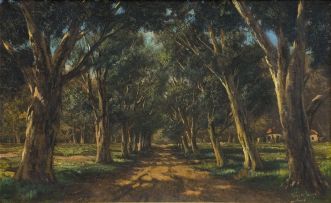 Tinus de Jongh; An Avenue of Trees