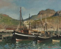 Terence McCaw; Fishing Boats in the Harbour (Hout Bay)