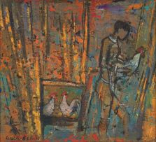Walter Battiss; Three Korana Chickens