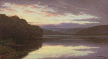 Jan Ernst Abraham Volschenk; A Quiet Winters Evening on the Kaffirkuils River