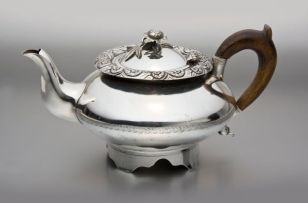 A Cape silver teapot, Peter Clarke Daniel, mid 19th century