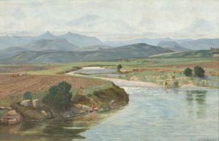 Cathcart William Methven; Polela River near Himeville, Natal, circa 1920