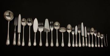A set of Christofle 'Marley' pattern electroplate cutlery, 20th century