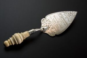 A Cape silver presentation trowel, John Syms Willcox, circa 1880