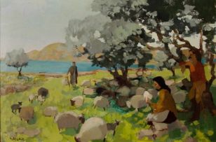 Marjorie Wallace; Tending the Sheep, Crete