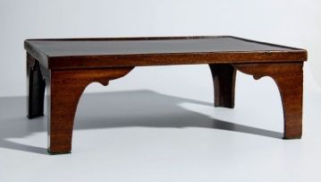 A mahogany bed table, 19th century