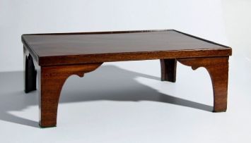 A mahogany bed table, 19th century