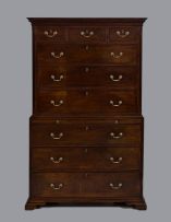 A George III mahogany chest-on-chest