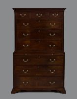 A George III mahogany chest-on-chest