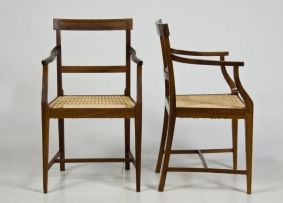 A pair of stinkwood armchairs, circa 1820