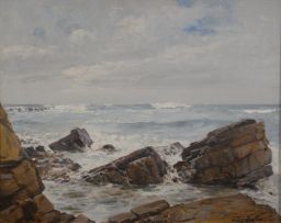 Cecil Thornley Stewart; Flood Tide at Danger Rocks