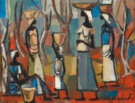 Maurice van Essche; A Gathering of Congolese Women