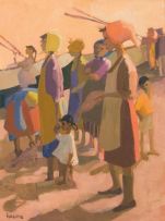 Marjorie Wallace; Fisherwomen and Children waiting for the Boats