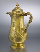 A George IV silver-gilt coffee pot, Paul Storr for Storr & Mortimer, London, 1829
