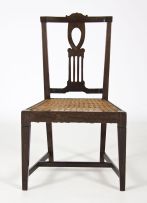 A Cape neo-classical stinkwood fiddleback side chair, late 18th/early 19th century