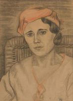 Maggie Laubser; Portrait of Anna Catharina van der Merwe