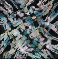 Alfred Manessier; Abstract in Black, Pink and Turquoise