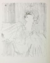 After Henri de Toulouse-Lautrec; Yvette Guilbert (A Menilmontant de Bruant)