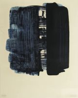 Pierre Soulages; Composition Noir et Bleu