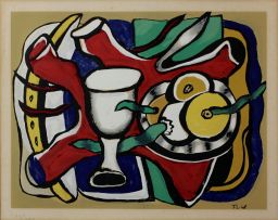 Fernand Léger; Composition sur Fond Bleu