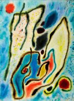 French School 20th Century; Abstract in Blue