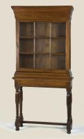 A Cape teak display cabinet on stand, 18th century