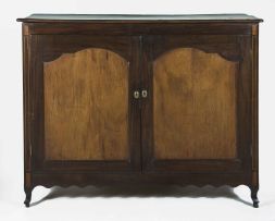 A Cape yellowwood and stinkwood inlaid side cupboard, 18th century