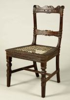 A kareewood Victor or Fichter side chair, Laingsburg district, circa 1880