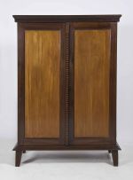 A Cape stinkwood and yellowwood inlaid cupboard, first quarter 19th century