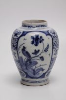 A Dutch Delft blue and white vase, 18th century