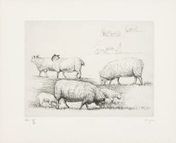 Henry Moore; Grazing Sheep (Cramer 394)