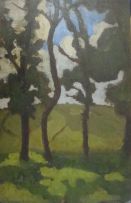 Bertha Everard; Landscape with Trees