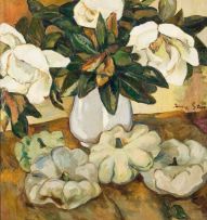 Irma Stern; Still Life with Magnolias and Pumpkins
